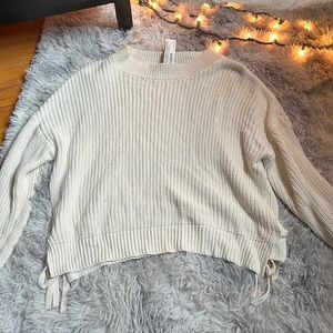 Forever 21 Cropped Off White Sweater